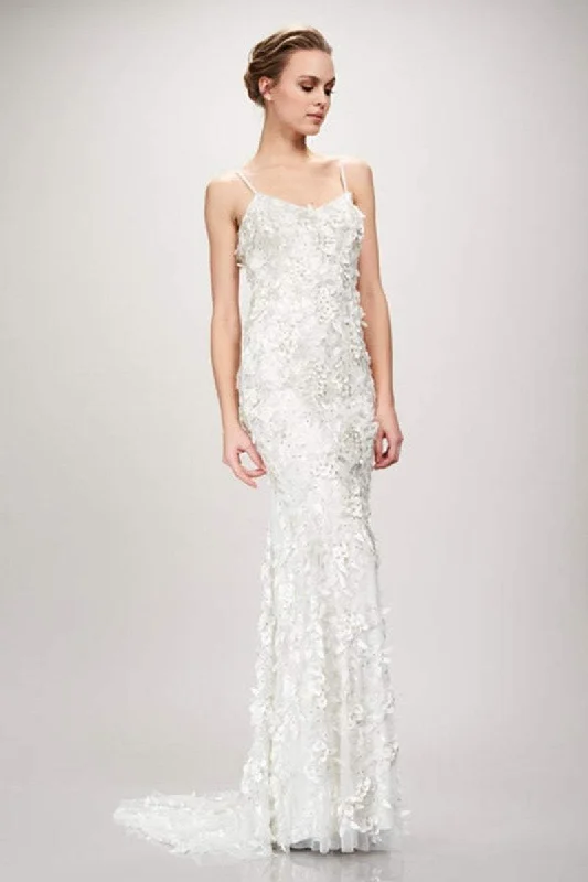 Theia - Theia Spaghetti Strap Embellished Mesh Dress 890440SC