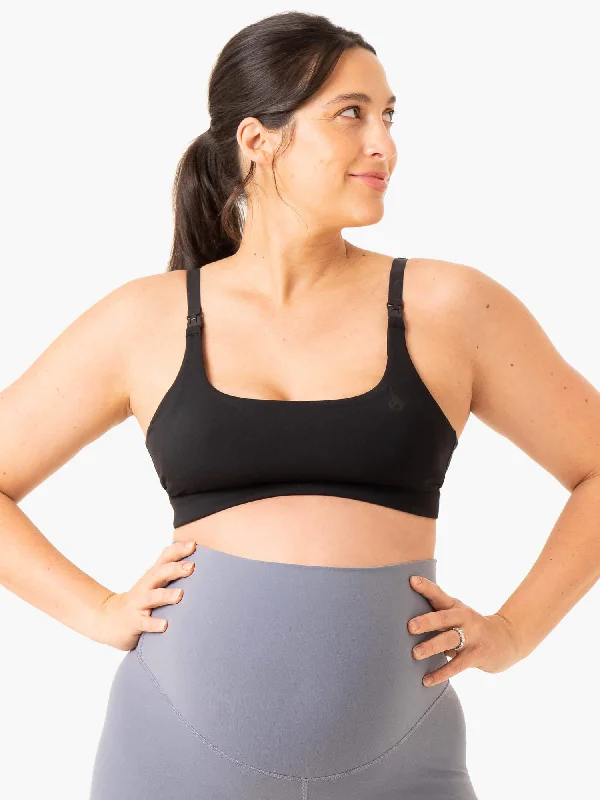 Active Bump Sports Bra - Black Smooth Fit Bra