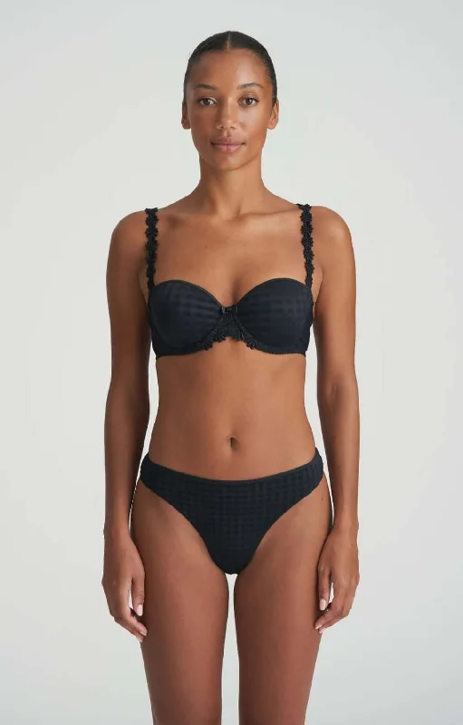 Avero Strapless Bra Black Soft Cotton Bra