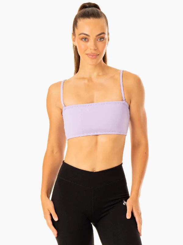 Convertible Bandeau Sports Bra - Lavender Minimalist Wireless Bra