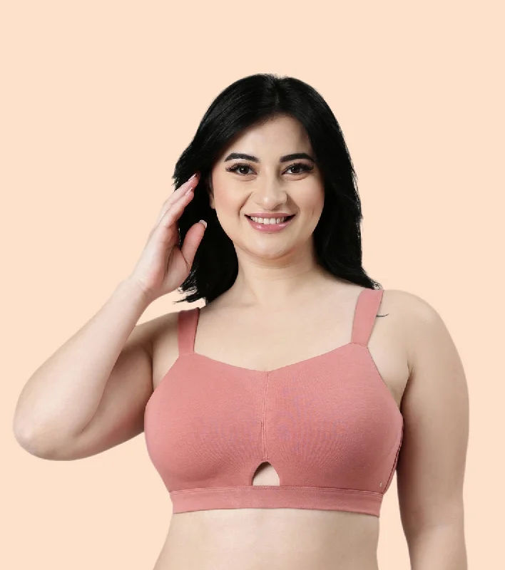 Enamor Cloud Soft A064 Cotton Full Support Minimizer Bra for Women -Padded ,Wirefree and  Full Coverage Soft Strapless Bra