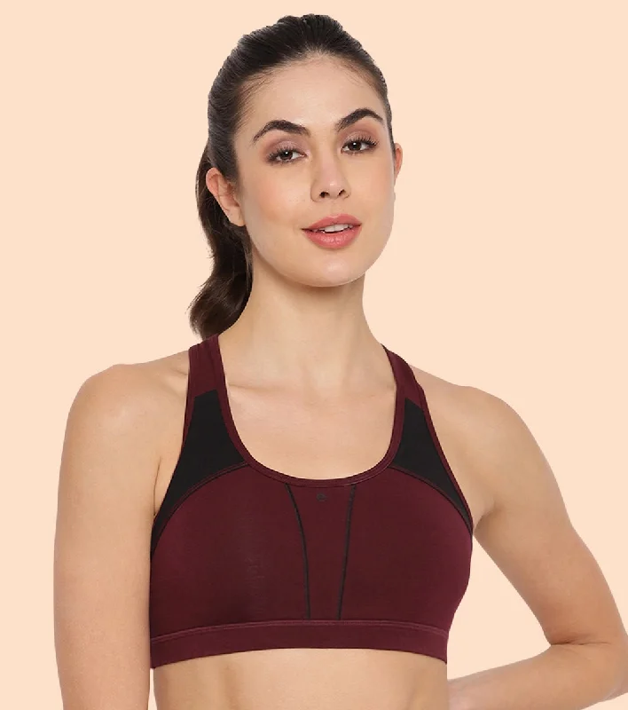 Racer Back Medium Impact Sports Bra with Removable Pads Wireless Push-Up Bra