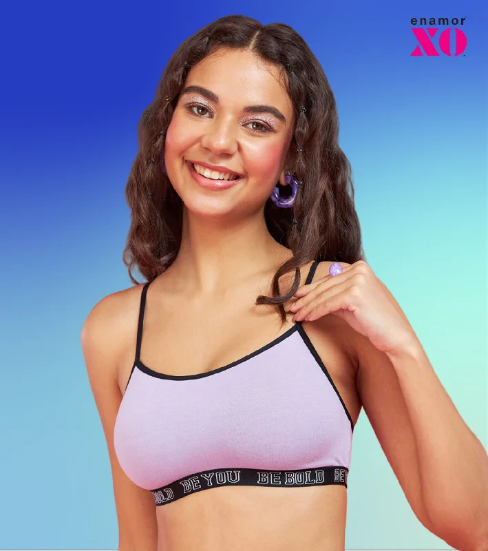 Enamor XO Lilac Non-Wired Non Padded Regular Bra - Baylish Stylish Lace Bralette