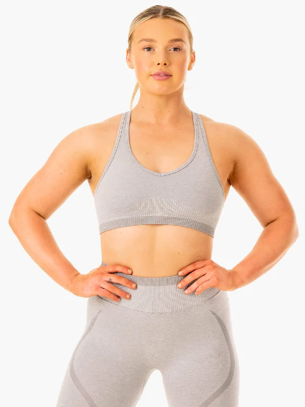 Excel Seamless Sports Bra - Grey Marl Chic Lace Underwear