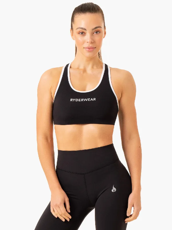 Frequency High Impact Sports Bra - Black Comfortable Fit Bralette