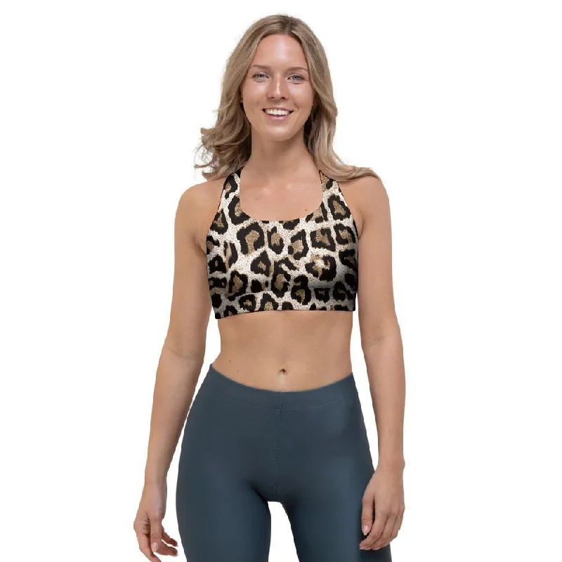 Leopard Sports Bra Comfortable Bralette Style