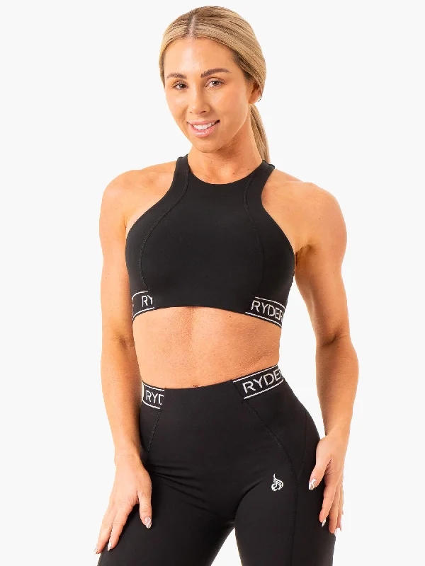 Level Up High Impact Sports Bra - Black Cozy Wire-Free Bra