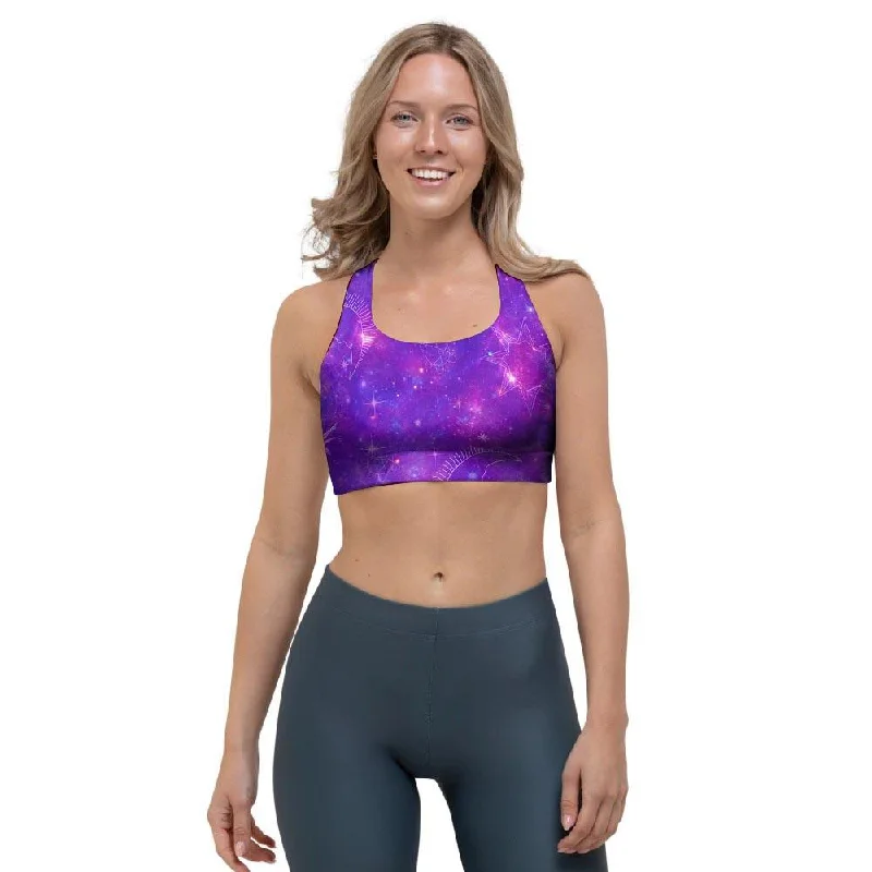 Luna Galaxy Space Sports Bra Supportive Sports Bra