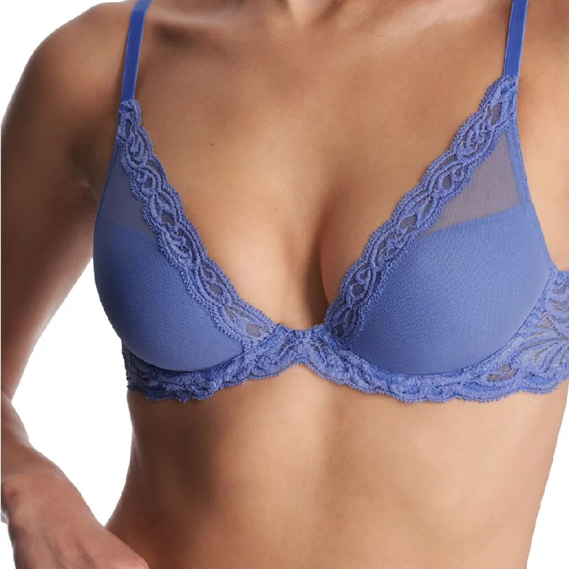 Natori Feathers Bra in French Blue 730023 Comfortable Lace Bralette