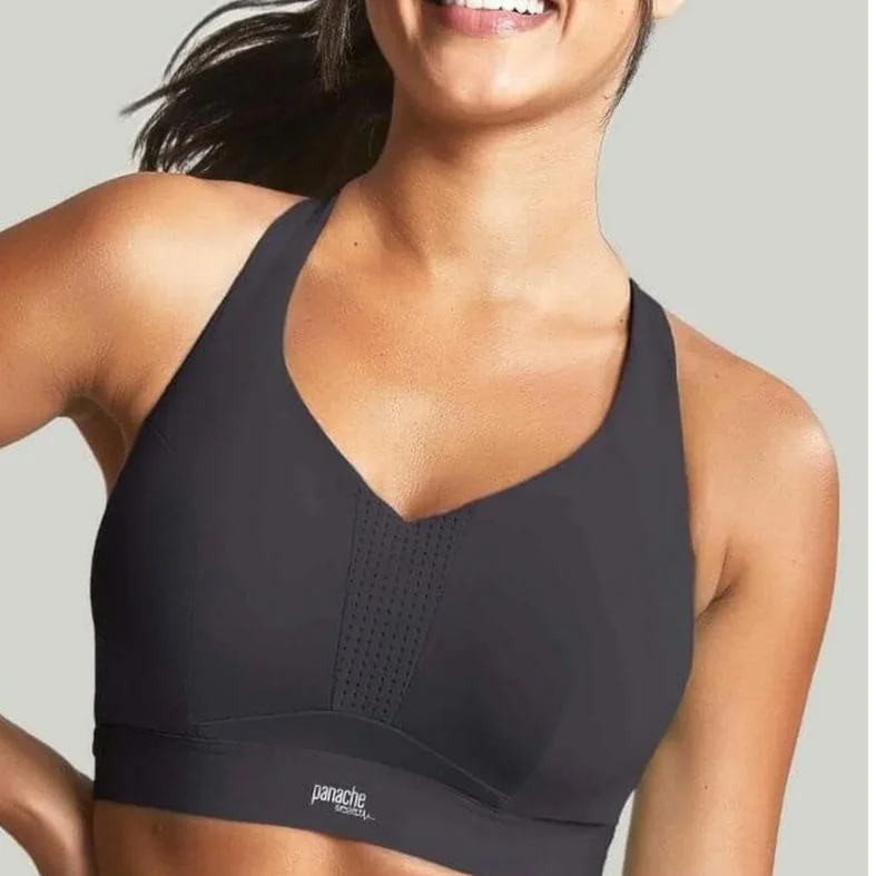 Panache Ultra Perform Non Padded Wired Sports Bra in Black 5022 Sleek Sports Bra