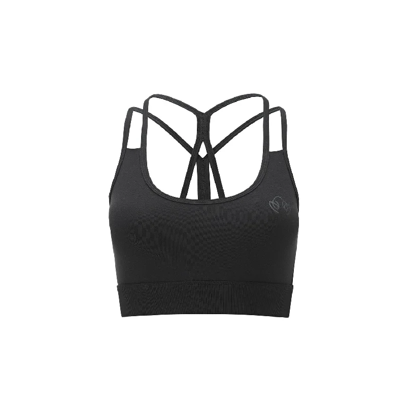 Rikke Sports Bra Ribbed Panel Sexy Mesh Bralette