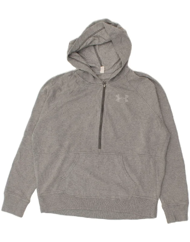 UNDER ARMOUR Womens Oversized Graphic Hoodie Jumper UK 14 Medium Grey Hoodie with Toggle Buttons Decorative Unique UNDER ARMOUR Womens Oversized Graphic Hoodie Jumper UK 14 Medium Grey Hoodie with Toggle Buttons Decorative Unique