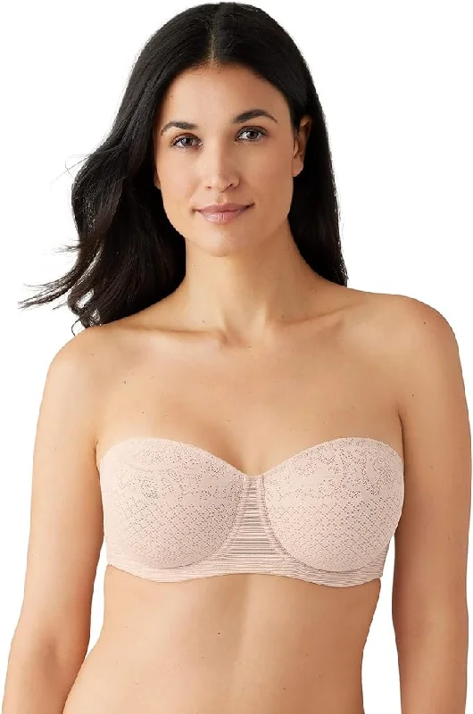 WACOAL VISUAL EFFECTS STRAPLESS MINIMIZER BRA 854310 Soft Lace Bralette