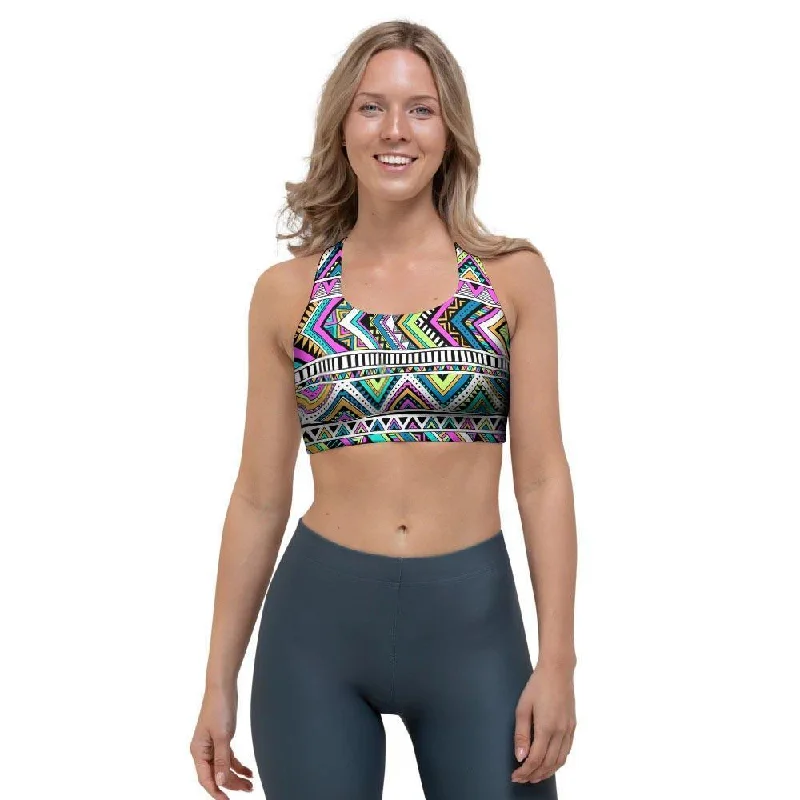 Indian Aztec Sports Bra Adjustable Fit Bra