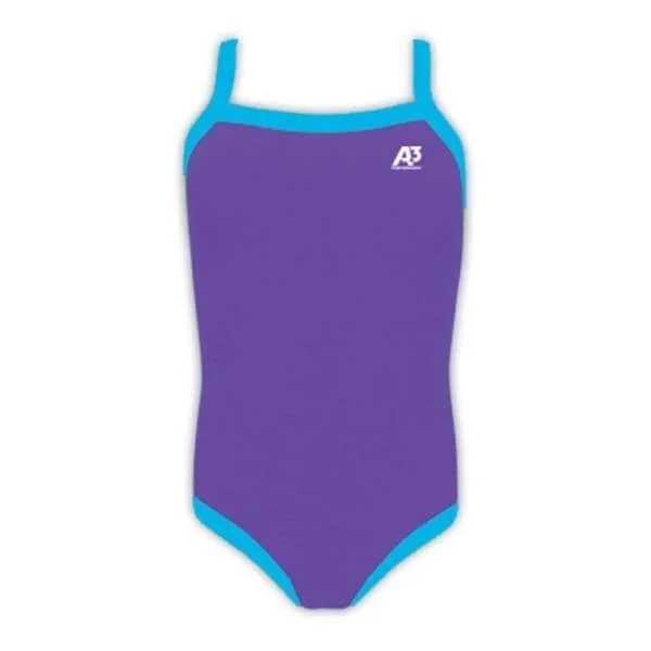 A3 Performance Girls Lycra Swimsuit Playful Pattern Swimsuit