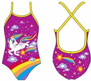 Kids Swimsuit - Happy Dream unicorn Swimsuit with Skirt