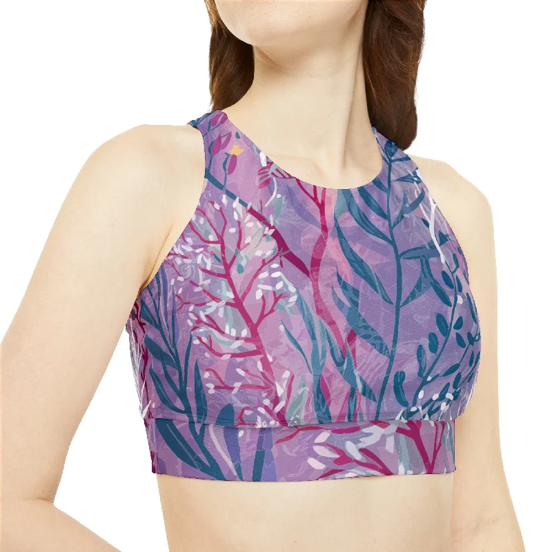 Two-piece Swimsuit - Purple Seaweed Reversible Bikini Set