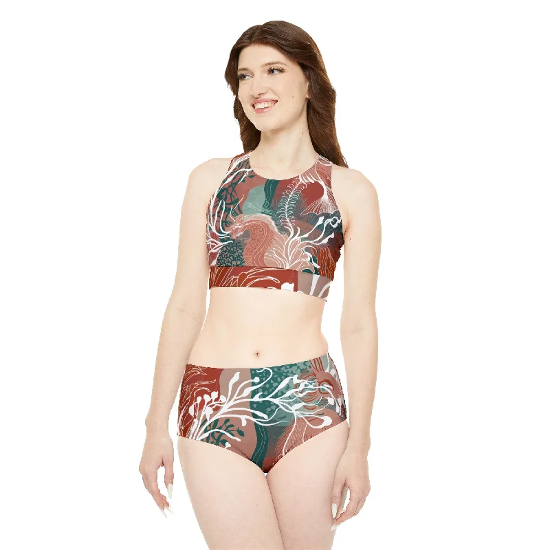 Two-piece Swimsuit - Subtle Dragon Reversible Bikini Set