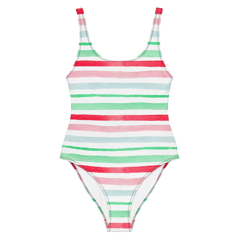 Watermelon Waves One-Piece Swimsuit Timeless Black Bikini