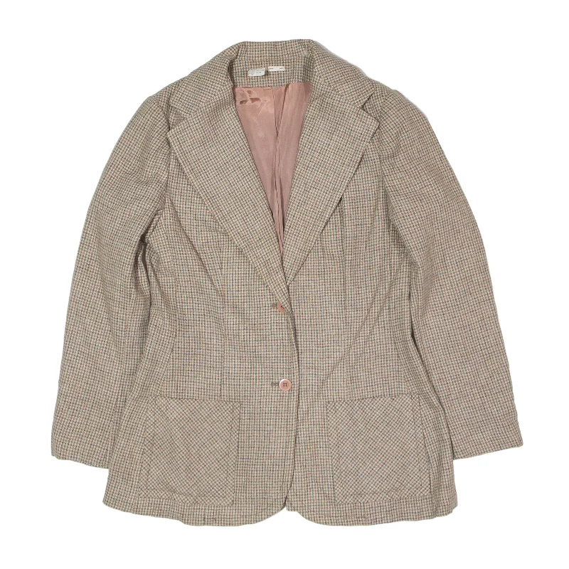 Blazer Jacket Cream Wool 80s Houndstooth Womens S Rayon Jacket Velvet Jacket Corduroy Jacket