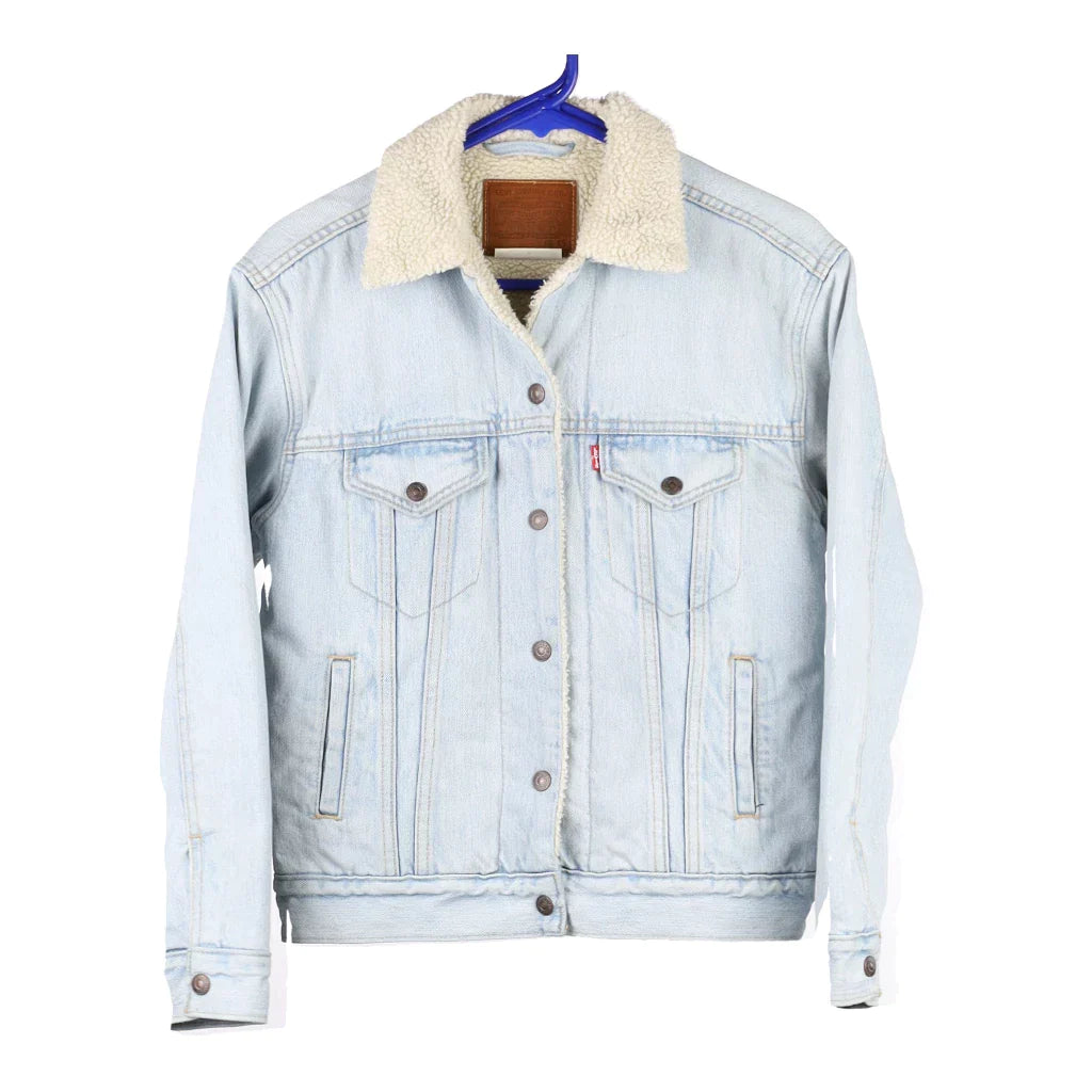 Levis Denim Jacket - XS Blue Cotton Satin Jacket Silk Jacket Chiffon Jacket