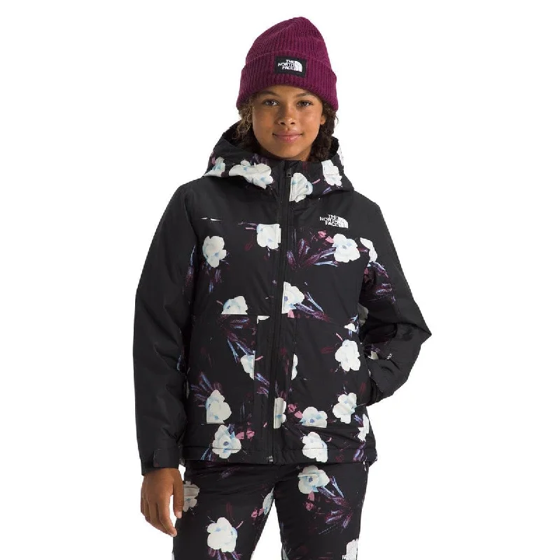 TNF Black Winter Flowers Print