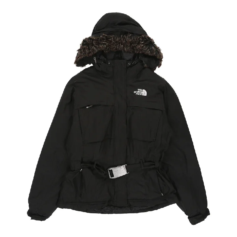 The North Face Jacket - Medium Black Nylon Toggled Jacket Drawstring Jacket Belted Jacket