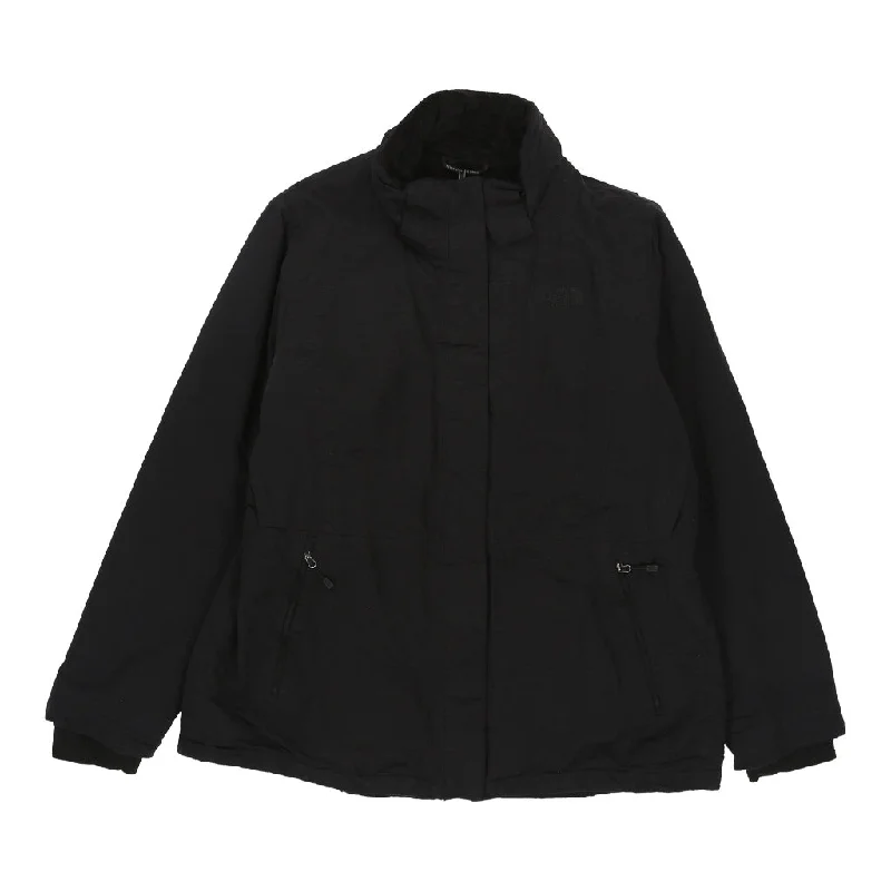 The North Face Jacket - XL Black Nylon Zip Front Button Front Snap Front