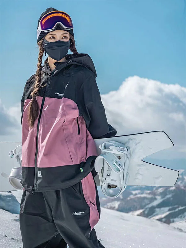 Women's John Snow Mountain Addiction Snowboard Jacket & Pants Snowsuit Welt Pockets Slit Pockets Flap Pockets