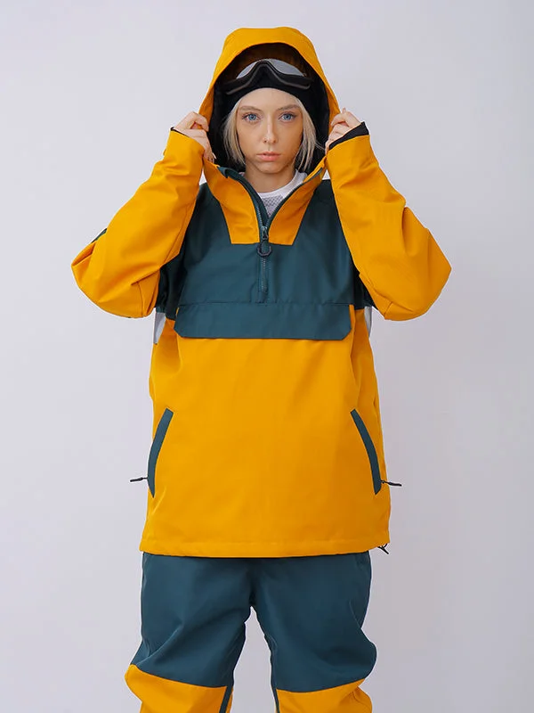 Women's Snowverb Alpine Ranger Colorblock Anorak Snow Jacket-SALE Trench Coat Raincoat Waterproof Jacket