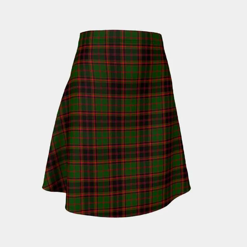 Buchan Modern Tartan Flared Skirt linen skirt natural