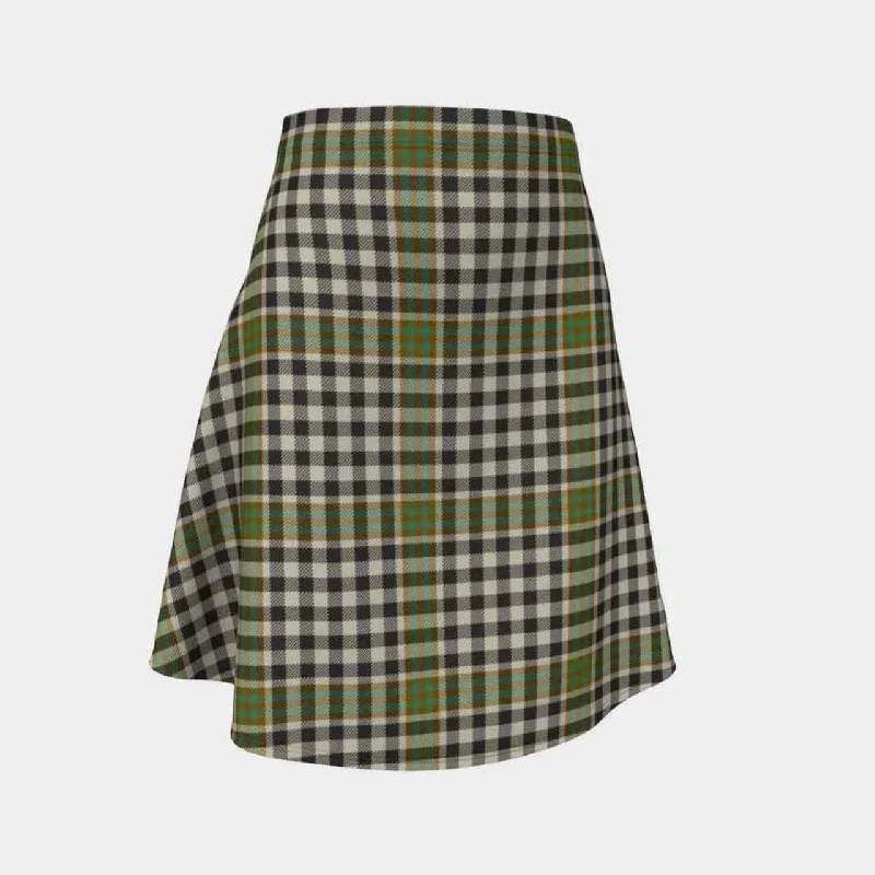 Burns Check Tartan Flared Skirt leather skirt modern