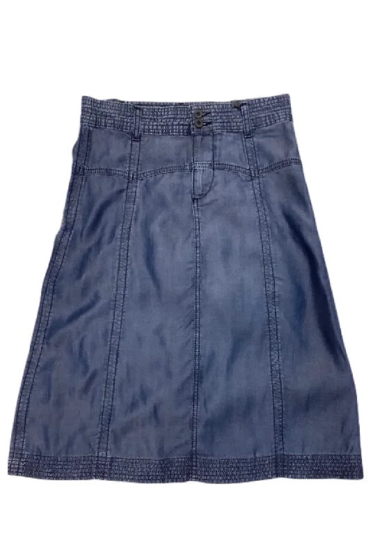 Calf Length Denim Skirt Style 186/31F linen skirt relaxed