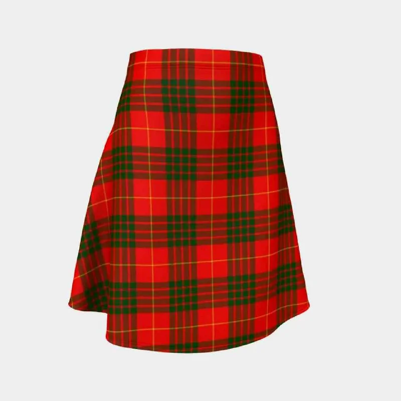 Cameron Modern Tartan Flared Skirt linen skirt relaxed