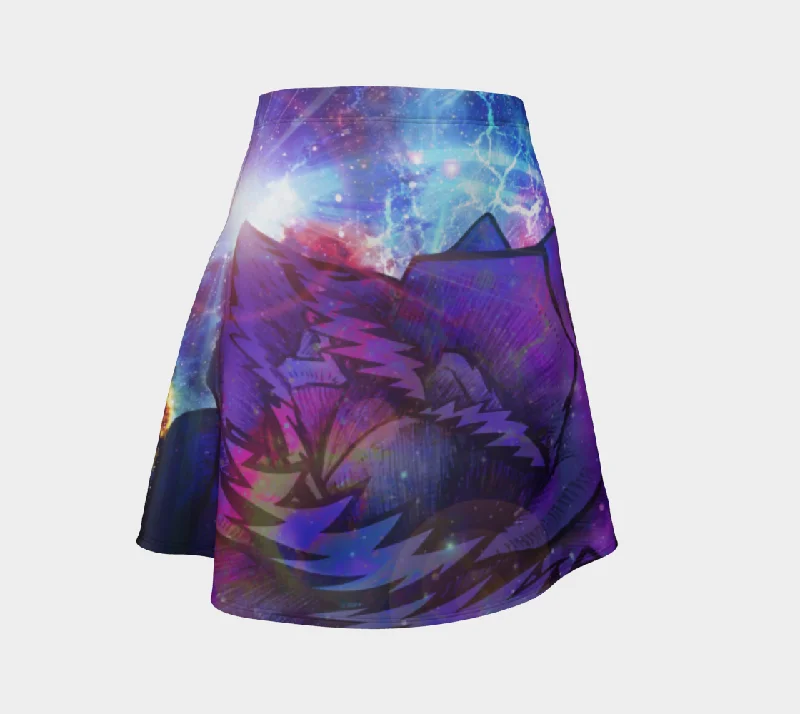 ICE PETALS FLARE SKIRT cashmere skirt fine