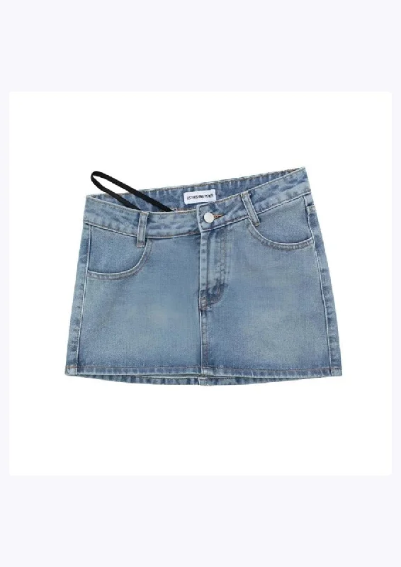 Low Waist  Denim Mini Skirts satin skirt smooth