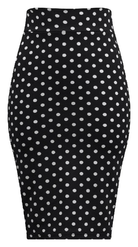 Polka Dot Pencil Wiggle Skirt vintage skirt charm