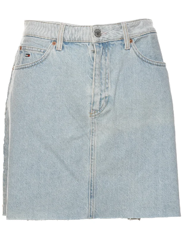 Tommy Hilfiger Denim Skirt - M silk skirt lustrous