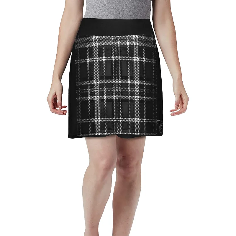 Yahuah-Tree of Life 02-04 + Digital Plaid 01-06A Designer Golf Skirt denim skirt durable