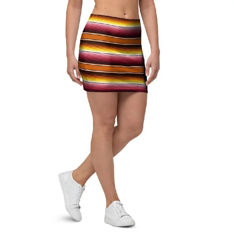 Yellow Mexican Baja Mini Skirt low waist skirt